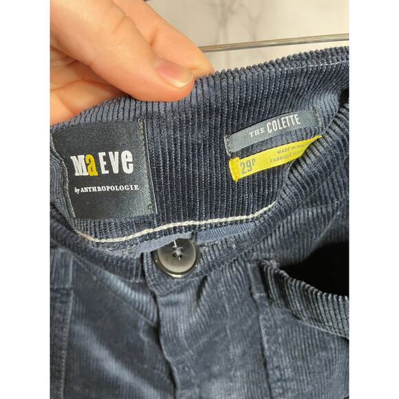 Maeve Blue Corduroy Pants Size 29 P - Picture 3 of 3